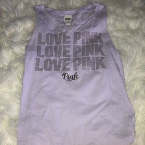 pink tank top